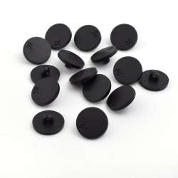 Пуговица черная 21мм на ножке (1008)