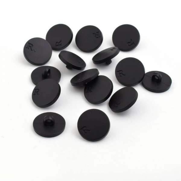 Пуговица черная 21мм на ножке (1008)