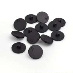 Пуговица черная 25мм на ножке (1008)