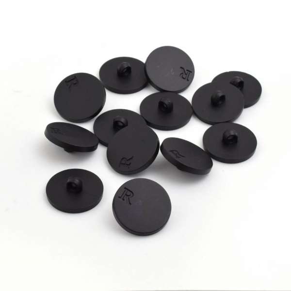 Пуговица черная 25мм на ножке (1008)