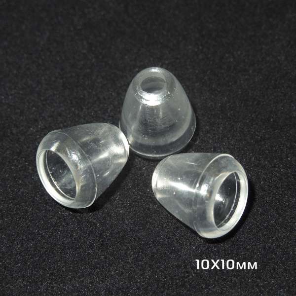 Наконечник пластик колокольчик круглый прозрачный