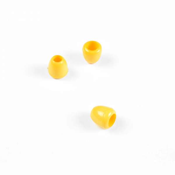 Наконечник пластик под шнур 4мм колокольчик круглый  желтый