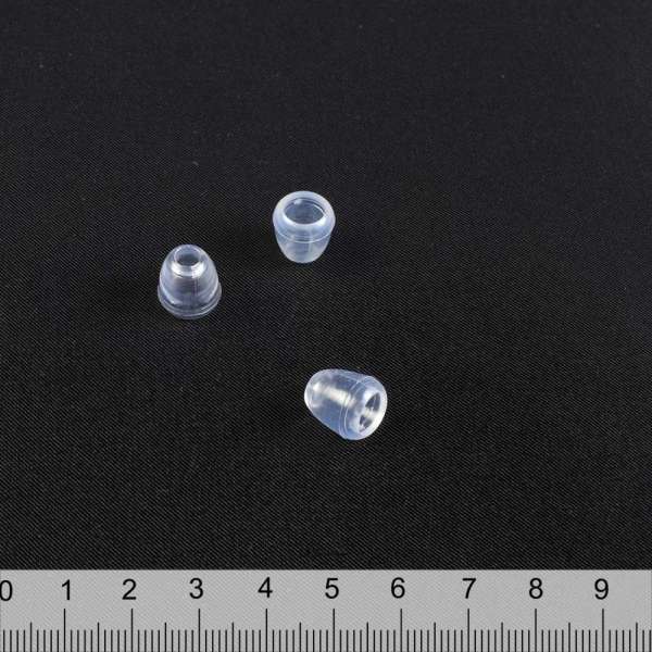 Наконечник пластик под шнур 4мм колокольчик круглый прозрачный