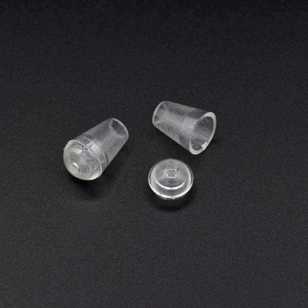 Наконечник пластик с заглушкой колокольчик 14 мм прозрачный