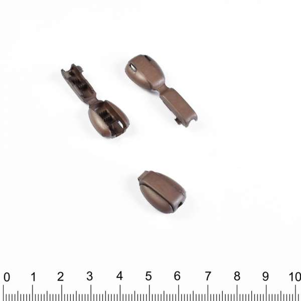 Наконечник пластик под шнур 4мм капля 17мм коричневый