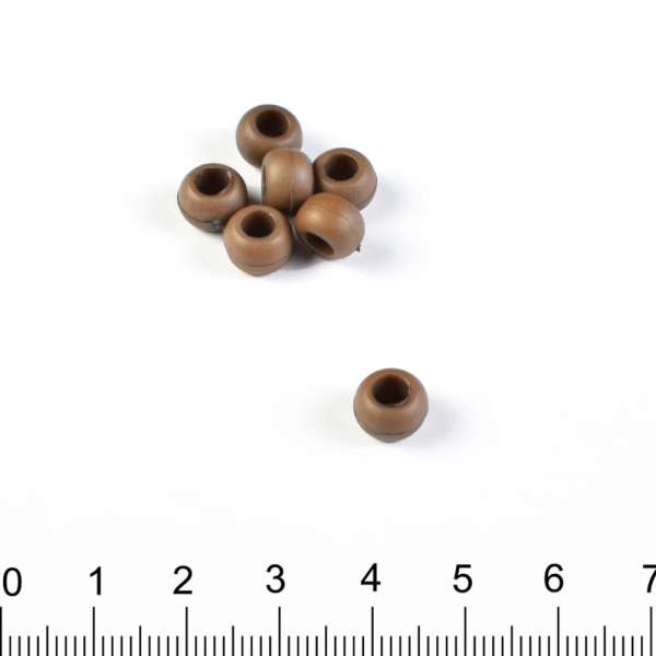 Бусина для паракорда пластик под шнур 4мм коричневая