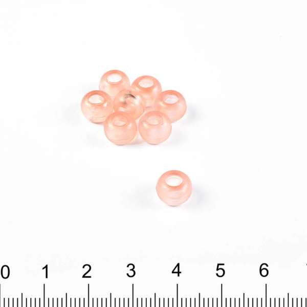 Бусина для паракорда пластик под шнур 4мм оранжевая