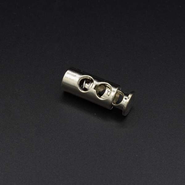 Фиксатор пластик 2 отверстия 4мм бочонок 21мм никель