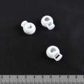 Фиксатор пластик 1 отверстие 4мм шар 14мм белый