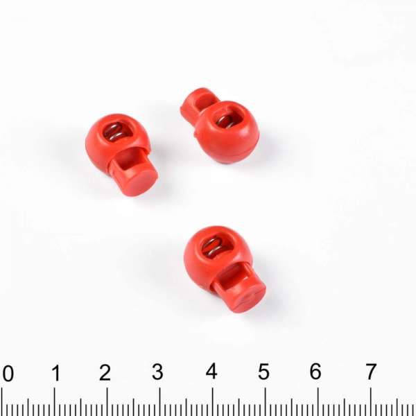 Фиксатор пластик 1 отверстие 4мм шар 10мм красный