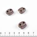 Фиксатор пластик 2 отверстия 4 мм овальный 22мм коричневый