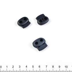 Фиксатор пластик 2 отверстия 4 мм овальный 22мм синий