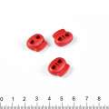 Фиксатор пластик 2 отверстия 4 мм овальный 18мм красный
