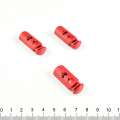 Фиксатор пластик 2 отверстия 4мм бочонок 30мм красный