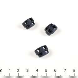 Фиксатор пластик 2 отверстия 17х5мм синий темный