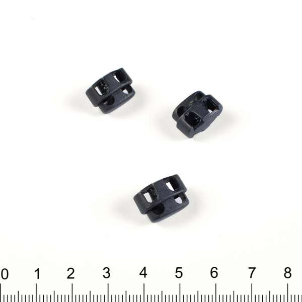 Фиксатор пластик 2 отверстия 17х5мм синий темный