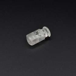 Фиксатор пластик 1 отверстие 4мм бочонок 23мм прозрачный