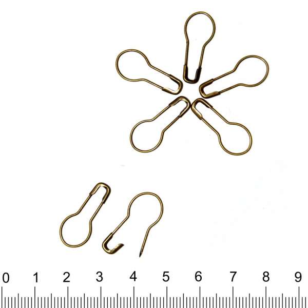 Булавка английская грушевидная 21 мм антик