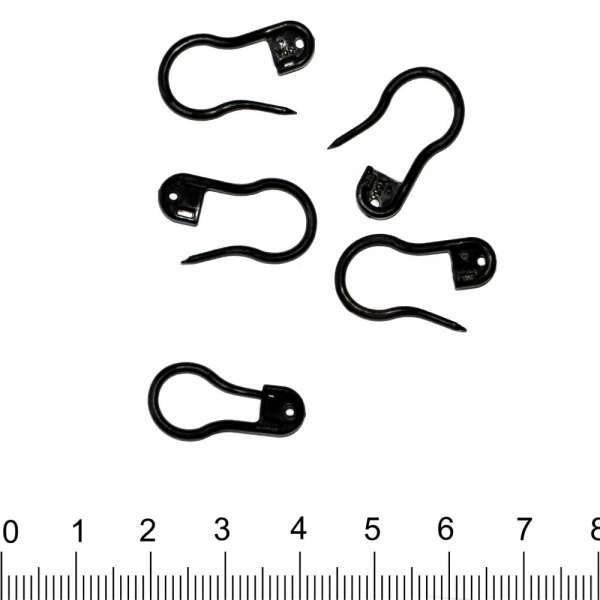 Булавка английская грушевидная 23 мм пластик черная