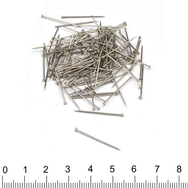 Булавки портновские гвоздики, упаковка 10г/125 шт