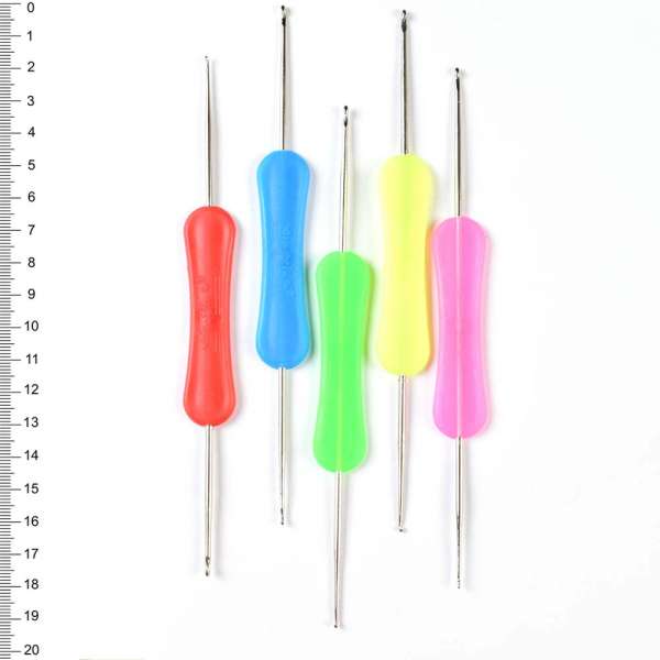 Крючок для вязания двойной 1,0/2,0мм 1шт