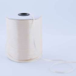 Лента атласная 3мм бежевая А1-01-008 светлая на метраж(бобина 880яр/315г)