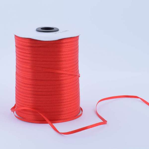 Лента атласная 3мм красная А1-01-026 на метраж (бобина 880яр/315г)