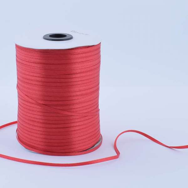 Лента атласная 3мм красная темная А1-01-033 на метраж (бобина 880яр/315г)