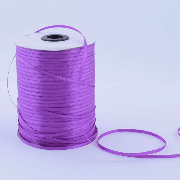 Лента атласная 3мм фиолетовая А1-01-035 на метраж (бобина 880яр/315г)