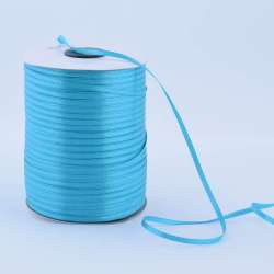 Лента атласная 3мм бирюзовая А1-01-047 на метраж (бобина 880яр/315г)