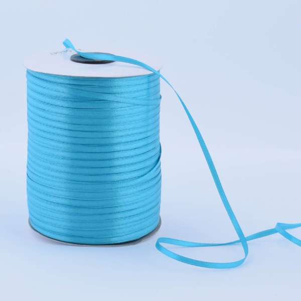 Лента атласная 3мм бирюзовая А1-01-047 на метраж (бобина 880яр/315г)