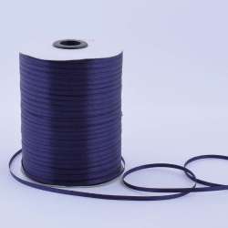Лента атласная 3мм синяя темная А1-01-072 на метраж (бобина 880яр/315г)