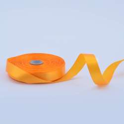 Лента атласная 15мм желтая яркая А1-05-017 на метраж (бобина 50яр/68,2гр)