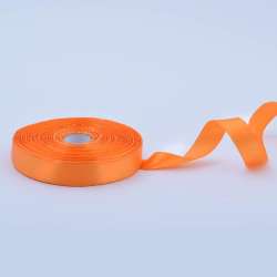 Лента атласная 15мм оранжевая светлая А1-05-024 на метраж (бобина 50яр/68,2гр)