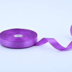 Лента атласная 15мм фиолетовая А1-05-035 на метраж (бобина 50яр/68,2гр)