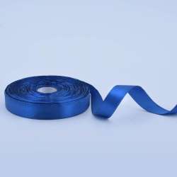 Лента атласная 15мм синяя А1-05-038 на метраж (бобина 50яр/68,2гр)