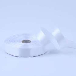Лента атласная 20мм белая А1-06-001 на метраж (бобина 50яр/77,4г)