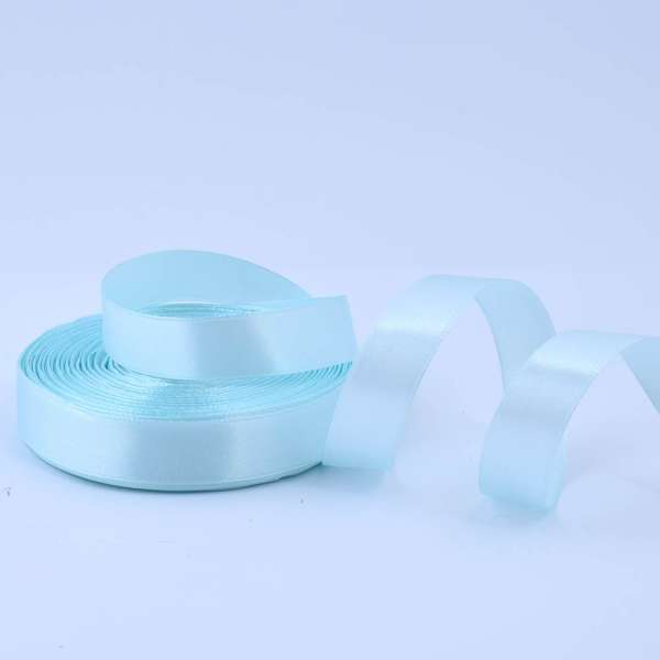 Лента атласная 20мм голубая светлая А1-06-013 на метраж (бобина 50яр/77,4г)