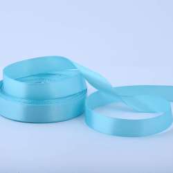 Лента атласная 20мм бирюзовая А1-06-020 на метраж (бобина 50яр/77,4г)