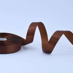 Лента атласная 20мм коричнево-оливковая А1-06-032 на метраж (бобина 50яр/77,4г)