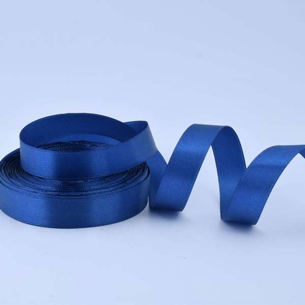 Лента атласная 20мм синяя А1-06-038 на метраж (бобина 50яр/77,4г)