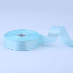 Лента атласная 25мм голубая светлая А1-08-013 на метраж (бобина 50яр/119г)
