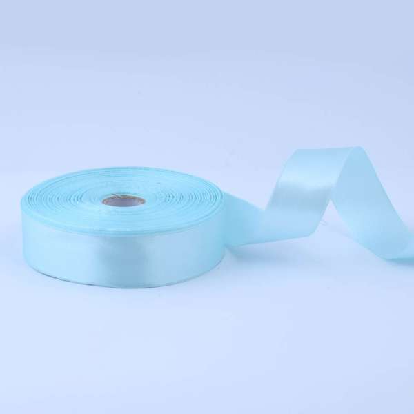 Лента атласная 25мм голубая светлая А1-08-013 на метраж (бобина 50яр/119г)