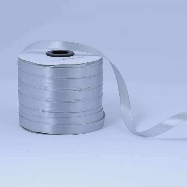 Лента атласная 10мм серая светлая А1-03-003 на метраж (бобина 230яр/193,70г)