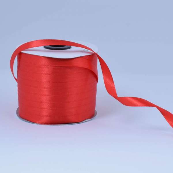 Лента атласная 10мм красная А1-03-026 на метраж (бобина 230яр/193,70г)