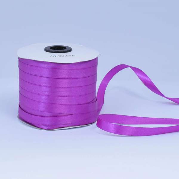 Лента атласная 10мм сиреневая темная А1-03-035 на метраж (бобина 230яр/193,70г)