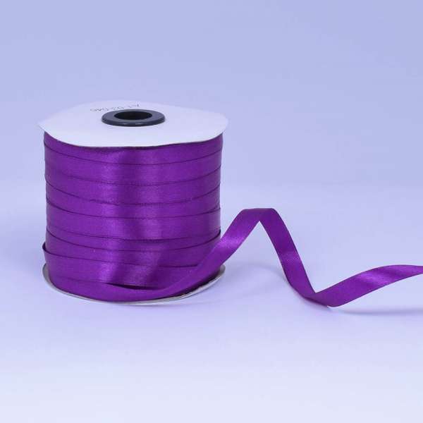 Лента атласная 10мм фиолетовая А1-03-046 на метраж (бобина 230яр/193,70г)