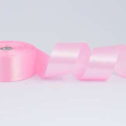 Лента атласная 40мм розовая светлая А1-12-004 на метраж (бобина 50яр/174г)