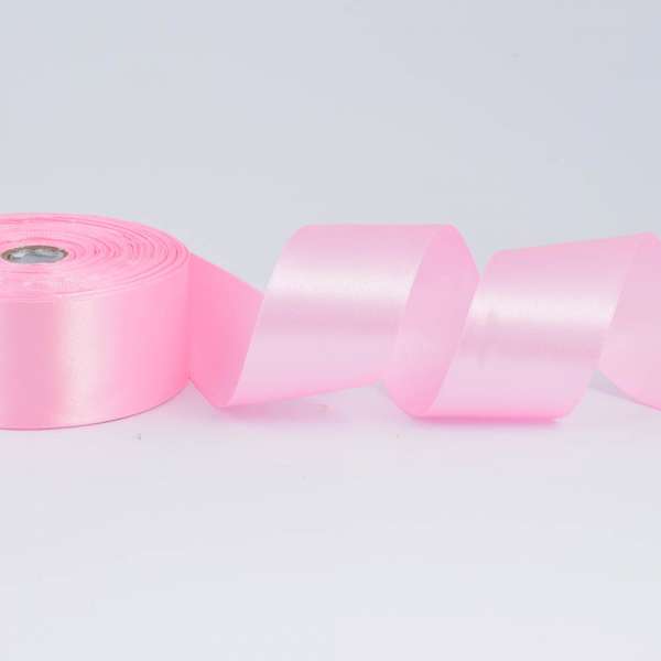 Лента атласная 40мм розовая светлая А1-12-004 на метраж (бобина 50яр/174г)
