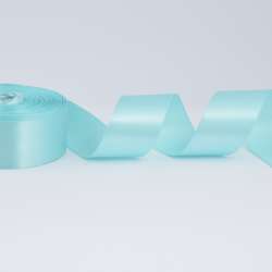 Лента атласная 40мм голубая бледная А1-12-013 на метраж (бобина 50яр/174г)